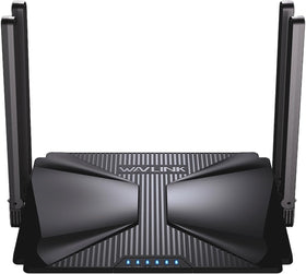 WAVLINK AX3000 front view, compact router for reliable home WiFi