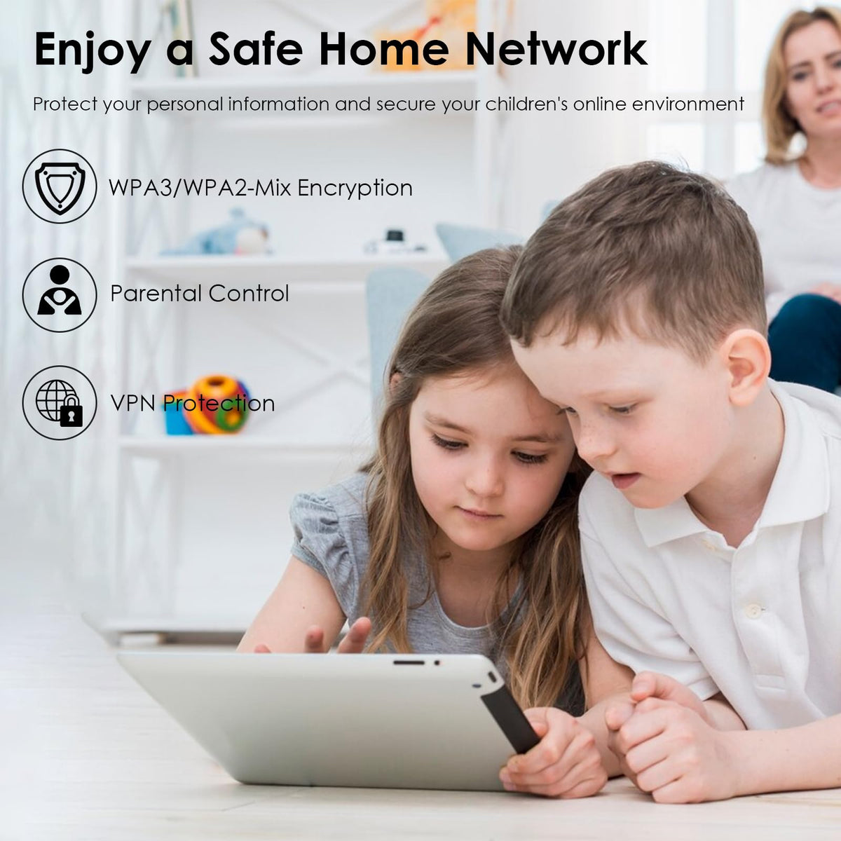 WAVLINK AX3000 mobile app screen showing WavRouter controls for easy network management