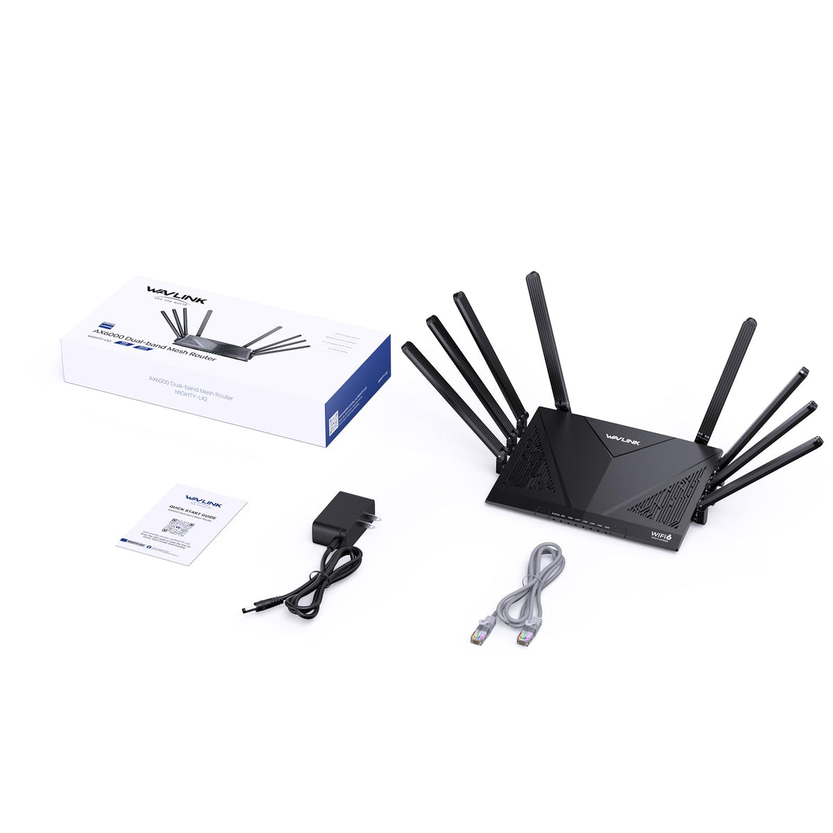 WAVLINK AX6000 2.5G WAN port ready for high-speed internet.