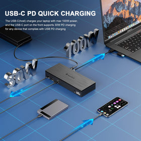Thunderbolt compatibility enables seamless device integration with WAVLINK dock.
