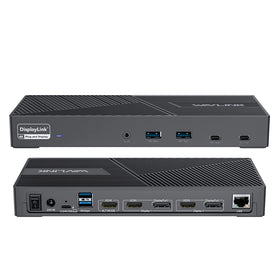 WAVLINK DisplayLink docking supports triple 4K60Hz monitors for expanded workspace.