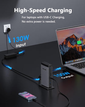 WAVLINK Dock 3 Monitors USB ports keep peripherals fast and organized