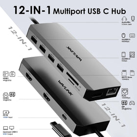WAVLINK rear ports with HDMI DP Ethernet for reliable multi-monitor connections