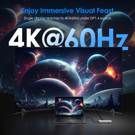 WAVLINK close-up of DisplayPort and HDMI outputs for multi-monitor productivity