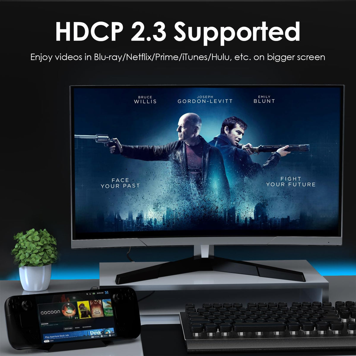 WAVLINK dock connected to Steam Deck demonstrating desktop-style gaming convenience