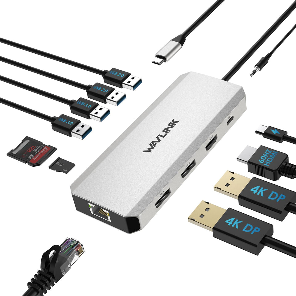 WAVLINK front ports view showing all available connections and quick setup benefit