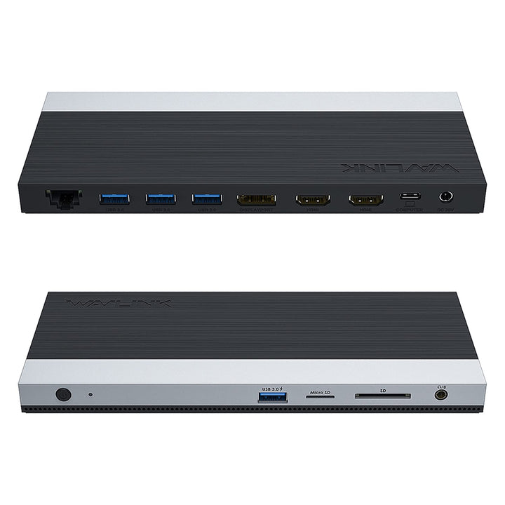 WAVLINK front ports view showing connectivity and neat cable organization benefit