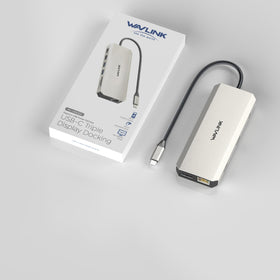 WAVLINK dock on a tidy desk with laptop and peripherals for professional workflow