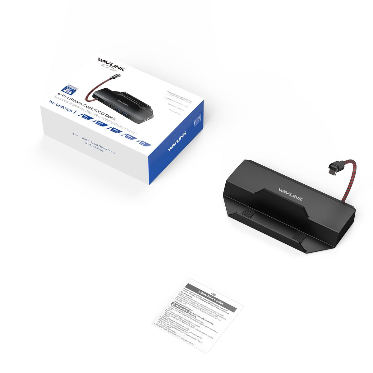 WAVLINK dock in travel pouch showing lightweight portability for on-the-go use