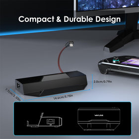 WAVLINK dock linked to 4K monitor in living room for high-refresh gameplay benefit