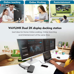 WAVLINK docking station compact design fits neatly on desks