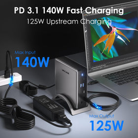 WAVLINK laptop charging while connected to peripherals and displays