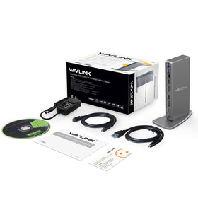 WAVLINK dock compatible with Windows, macOS, ChromeOS, and more.