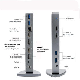 WAVLINK dock HDMI outputs deliver crisp 4K visuals for multitasking setups.