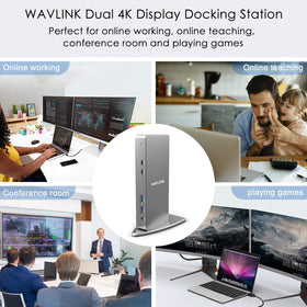 WAVLINK dock packaging includes essential cables for immediate setup.