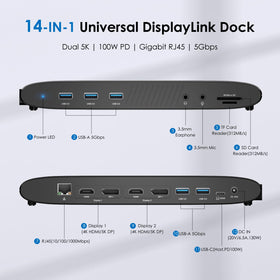 WAVLINK dual-monitor setup dock enabling seamless multi-display productivity for multitasking.
