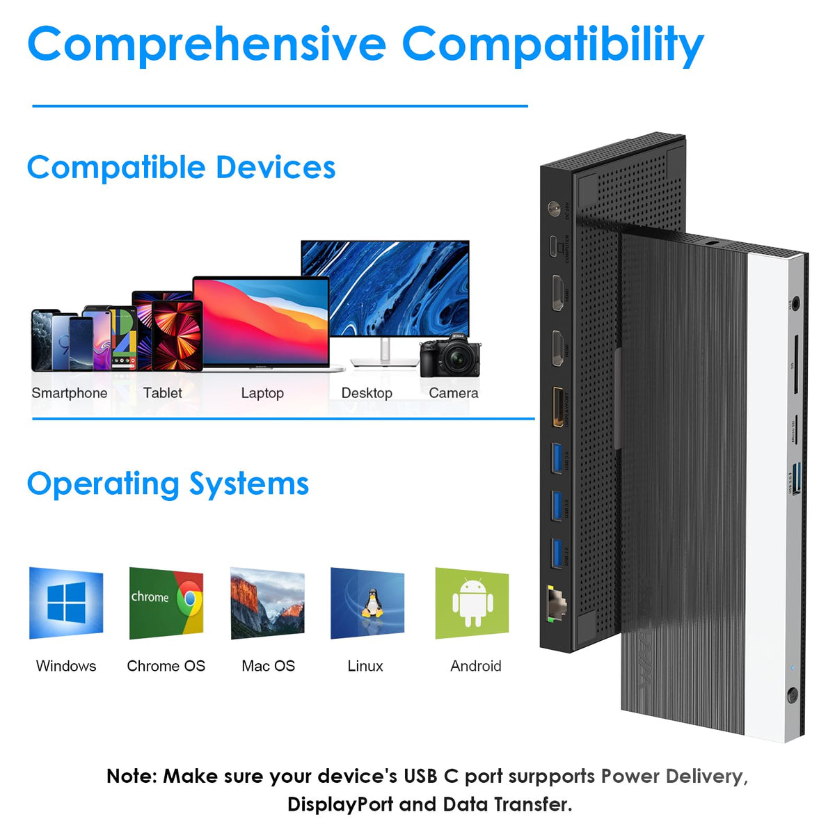 WAVLINK Gigabit Ethernet port with cable plugged in for stable, high-speed wired network performance