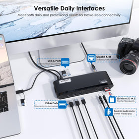 WAVLINK Mac compatibility setup demonstrates plug-and-play readiness on Apple laptops.