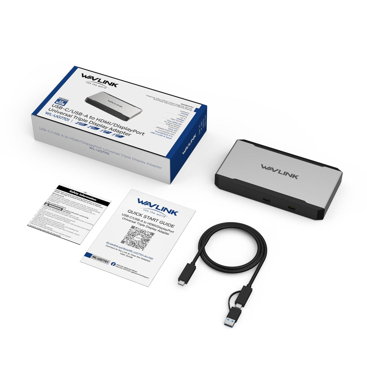 WAVLINK rear panel ports overview for easy cable management and ports access.