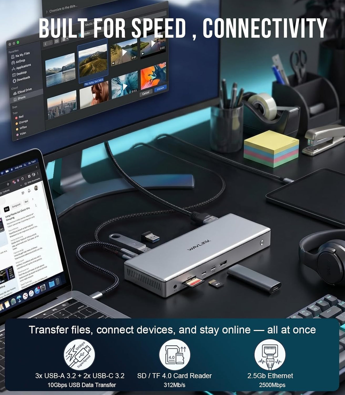 WAVLINK Pro Dock delivers 100W laptop charging and 30W for peripherals