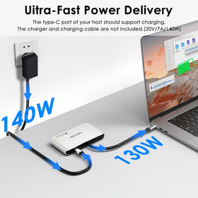 WAVLINK PD 140W support powers compatible laptops efficiently