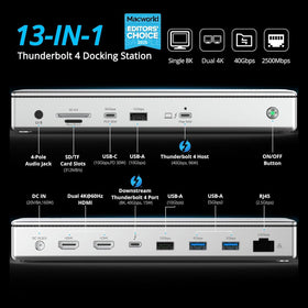 WAVLINK Thunderbolt 4 Dock ports side highlights versatile connectivity