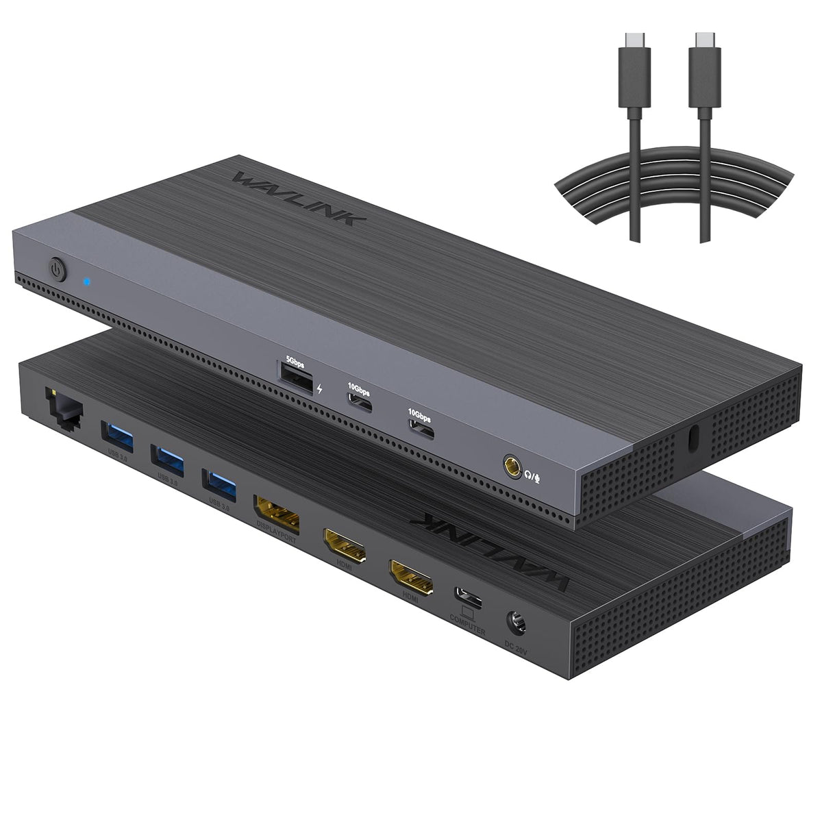WAVLINK USB-C docking station powers triple display with two HDMI and one DP for multitasking