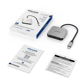 WAVLINK Windows compatible USB-C dual HDMI adapter not for Mac OS