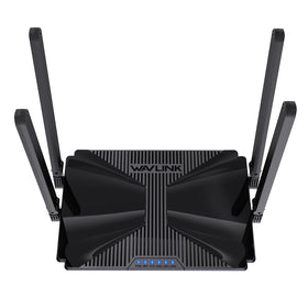 WAVLINK WiFi 6 AX3000 router front view, gaming-ready design.