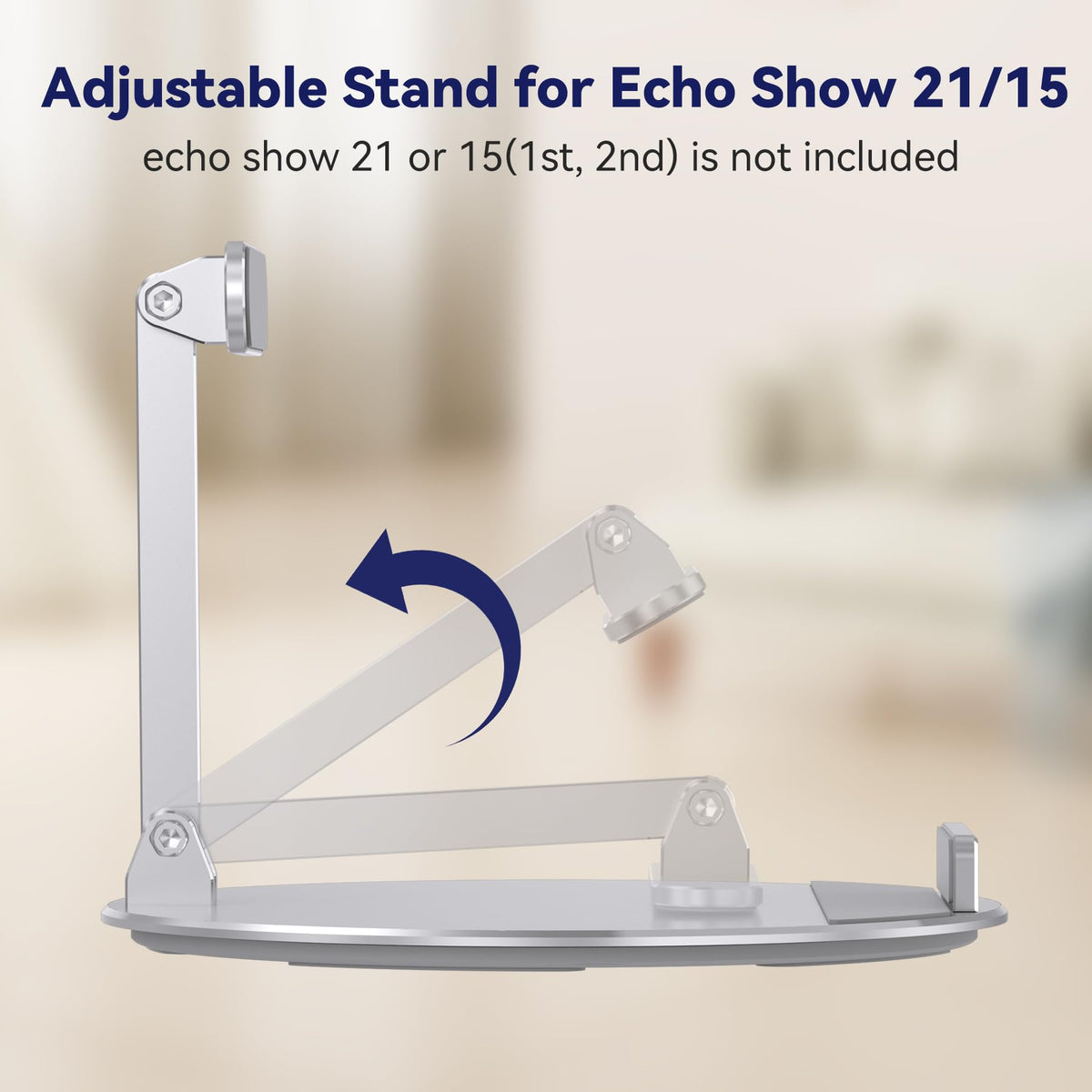 WAWXH1314 anti-slip rubber mats keep Echo Show 15 stable.