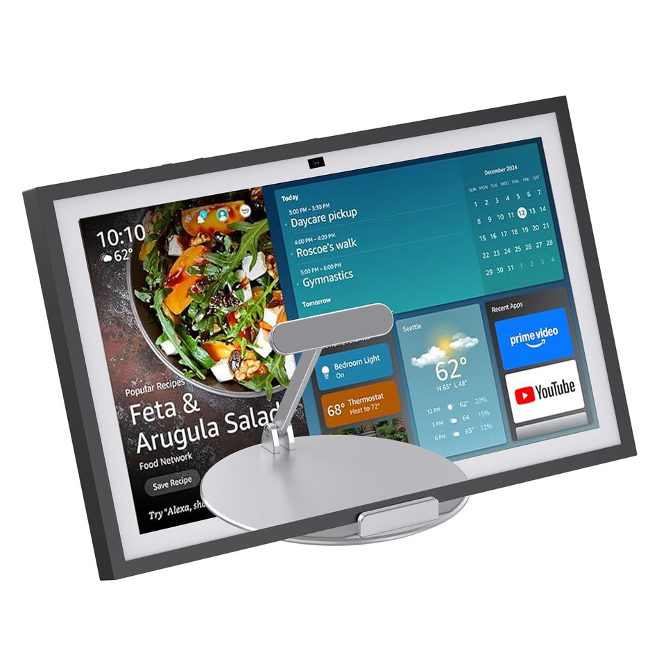 WAWXH1314 rotatable base for Echo Show 15 enables 360° viewing at a comfortable angle.