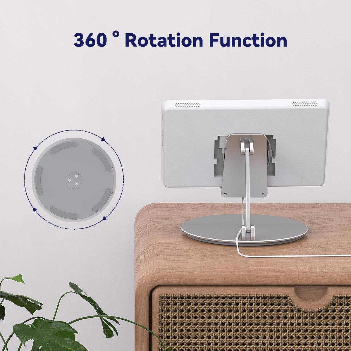 WAWXH1314 foldable Echo Hub stand saves space when not in use