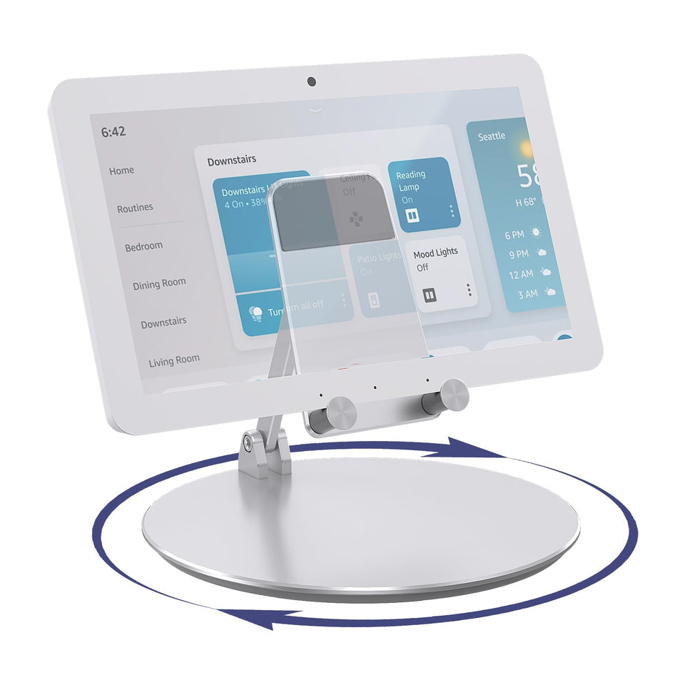 WAWXH1314 elevated stand for Echo Hub keeps device at comfortable eye level