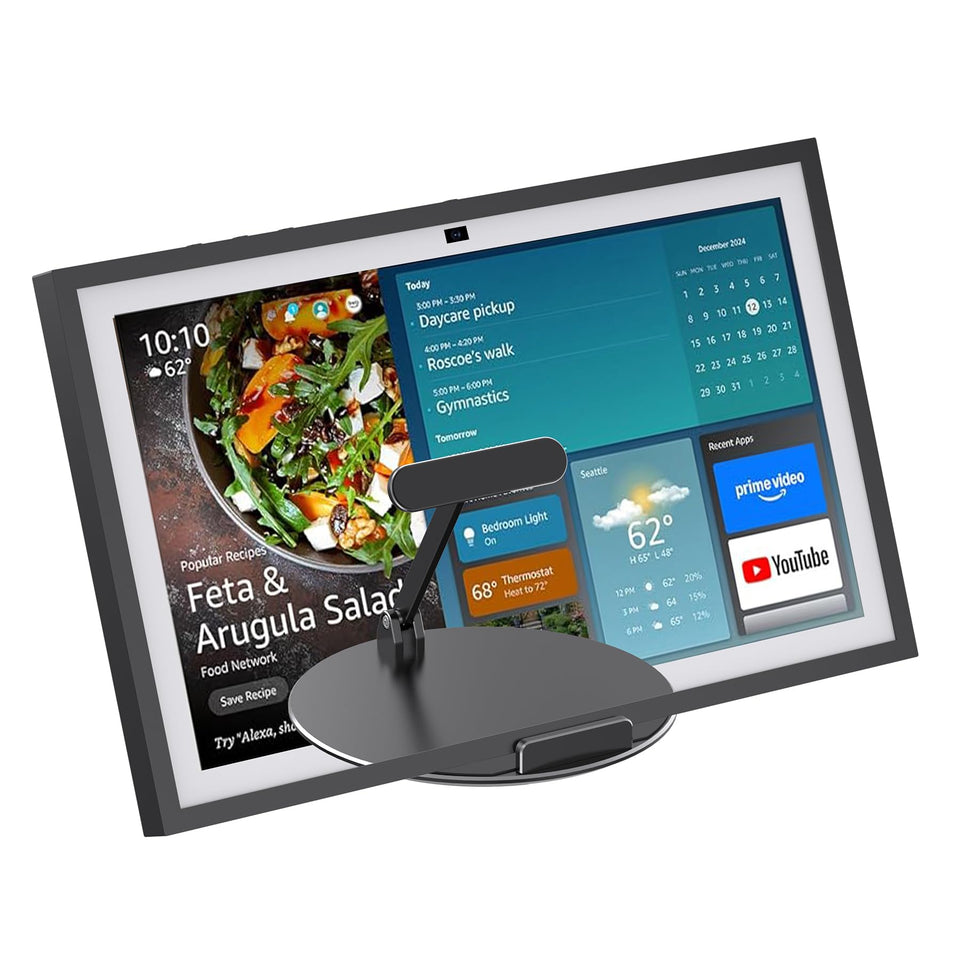 WAWXH1314 front view holding Echo Show 15 with improved screen visibility