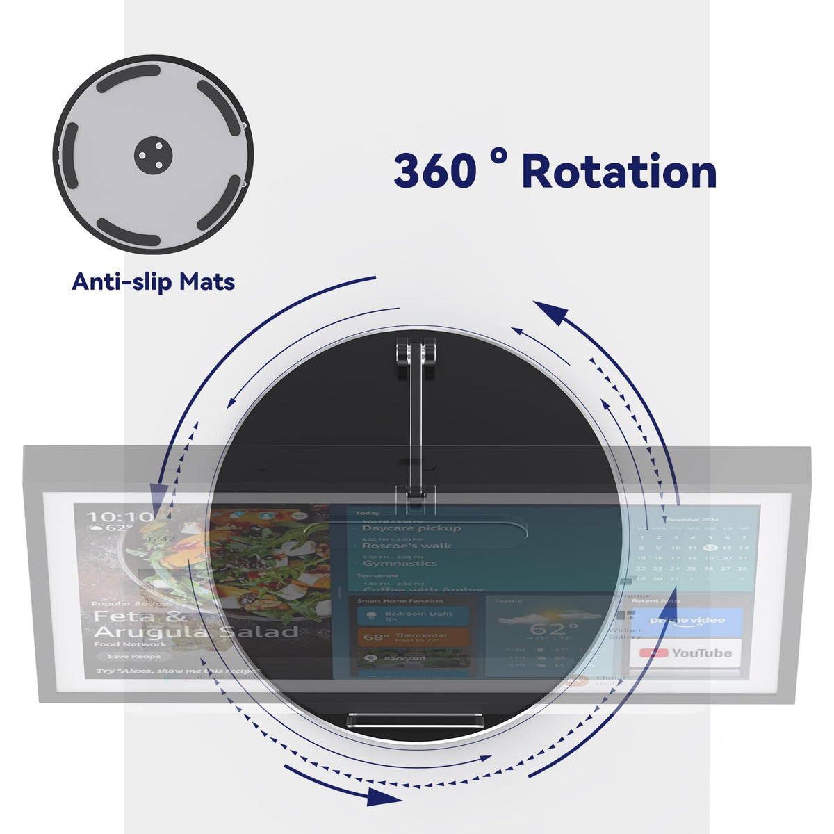 WAWXH1314 side view showing tilt adjustment for better viewing angles