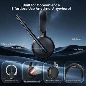 Waxop folded compact headset in hand, highlights portable storage and commuting ease