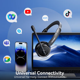 Waxop headset on-ear controls quickly answer or end calls.