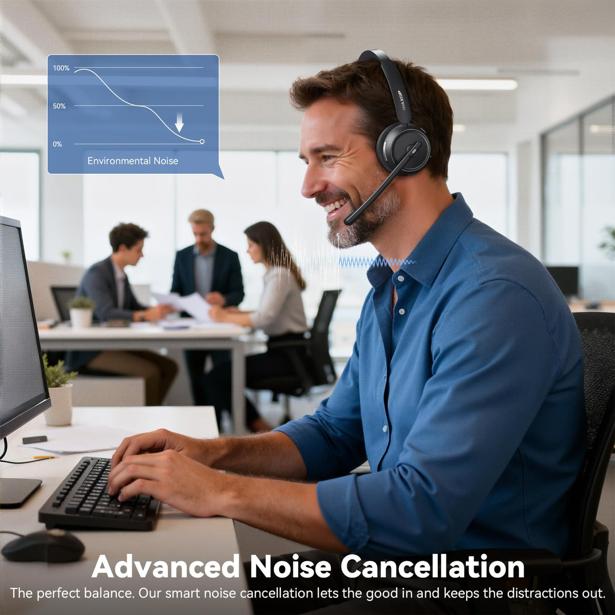 Waxop wireless headset charging base keeps you powered between meetings.