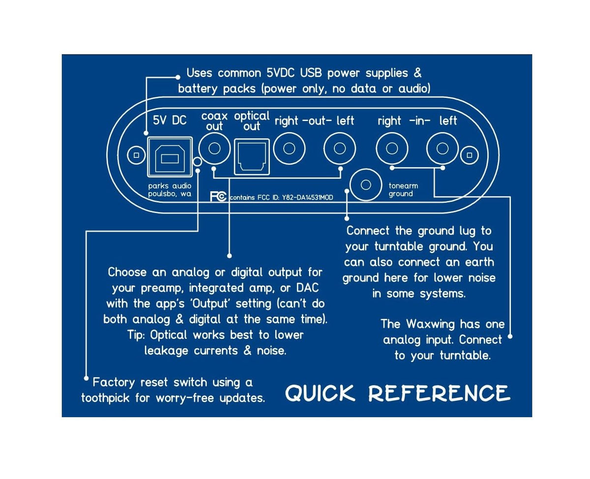 Waxwing Phono DSP Preamp hundreds of EQ settings for many LP formats and tones.