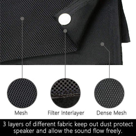 WAYBER grill cloth features easy stretch and durable construction for installations