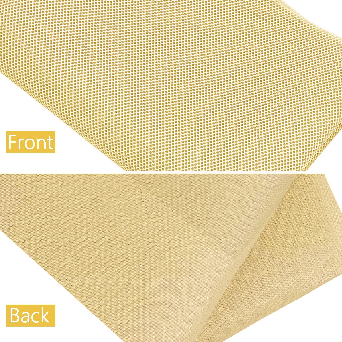 WAYBER yellow mesh close-up highlights acoustically transparent design