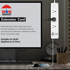 WBM SMART close-up of USB-A and USB-C ports for fast convenient charging