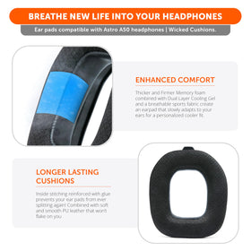 WC Mod Kit A50 installed on Astro A50 headset for improved comfort