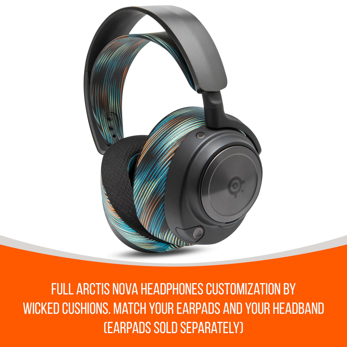 WC HeadbandZ Arctis Nova flexible fabric that adapts to your head shape.