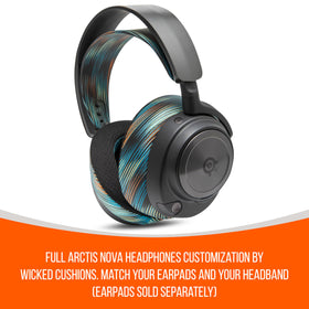 WC HeadbandZ Arctis Nova flexible fabric that adapts to your head shape.