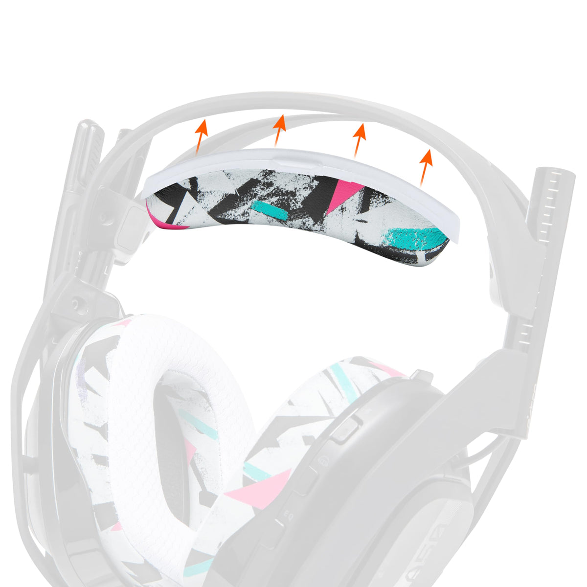 WC BandZ A50 90s White headband assembly for Astro A50