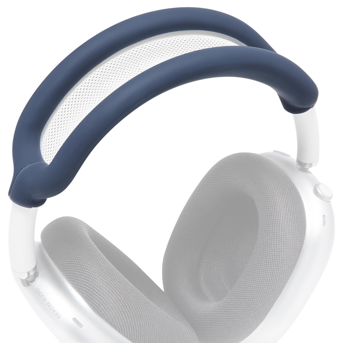 WC BandZ Max blue silicone headband cover, close-up showing protective texture.