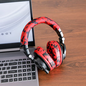 Protective layer reduces wear on headset headband without altering sound.