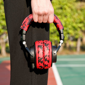 Red camo WC BandZ adds protective layer to extend headphone life.