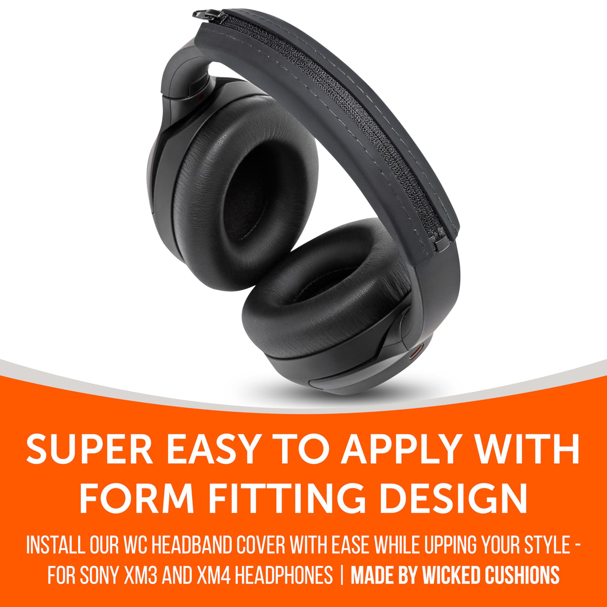 WC BandZ XM3/XM4 close-up texture shows premium silicone material and durability.